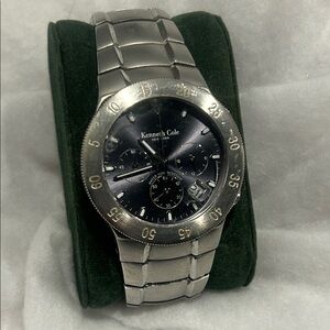 Kenneth Cole Metallic Silver Chronograph Watch